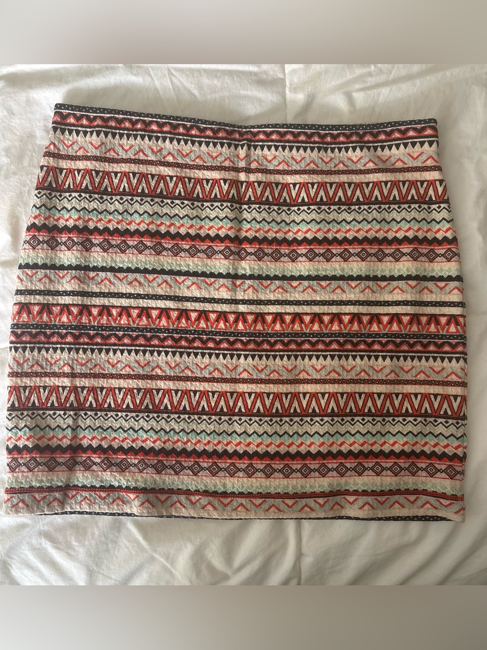 Chelsea & Violet Light Pink & Gray Knit Skirt